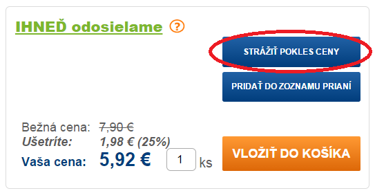 Stráženie ceny na KNIHCENTRUM.sk